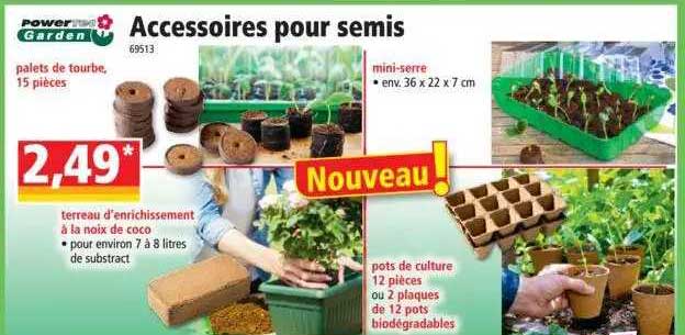 accessoires pour semis powertec garden