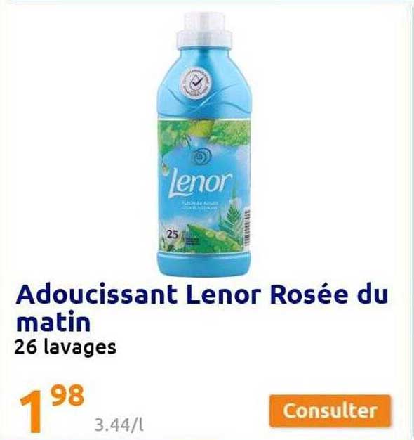 adoucissant lenor rosée du matin