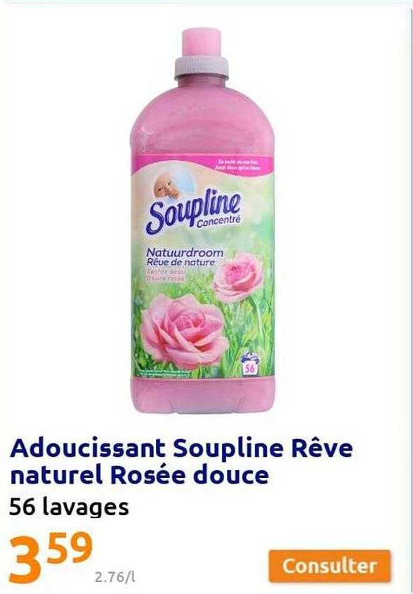 adoucissant soupline rêve naturel rosée douce