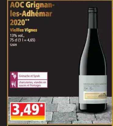 Aoc Grignan-les-adhémar 2020 Vieilles Vignes