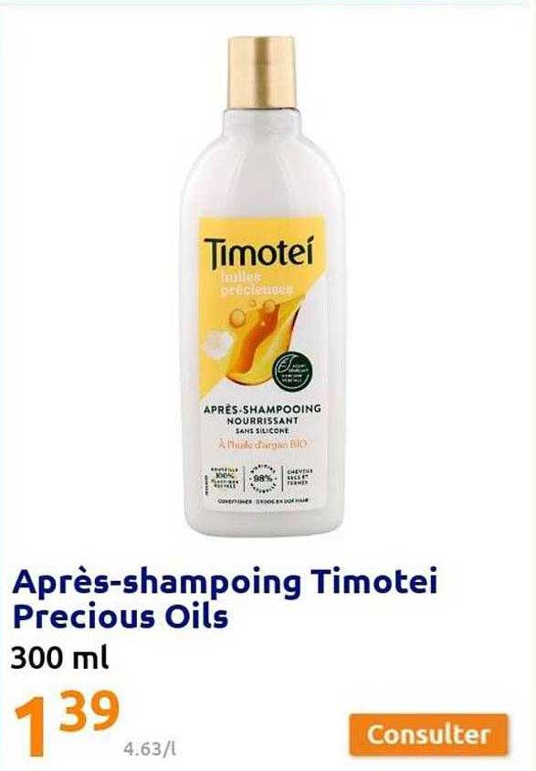 après-shampooing timotei precious oils