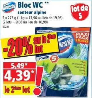 Bloc Wc Senteur Alpine Domestos