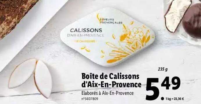 boîte de calissons d'aix-en-provence