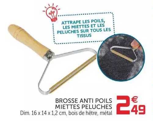 brosse anti poils miettes peluches