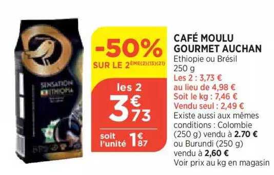 Café Moulu Gourmet Auchan