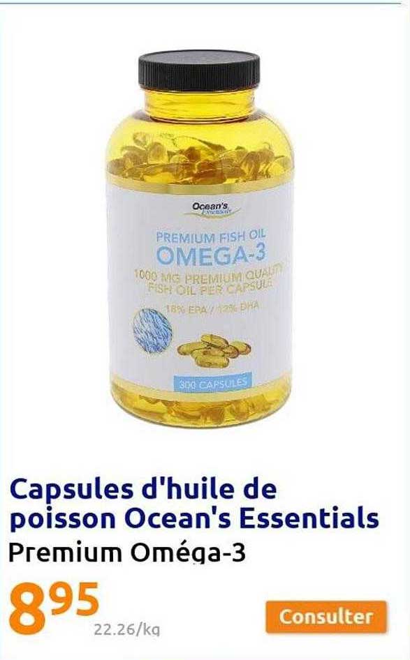 capsules d'huile de poisson ocean's essentials