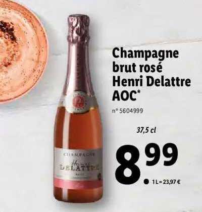 Champagne Brut Rosé Henri Delattre Aoc