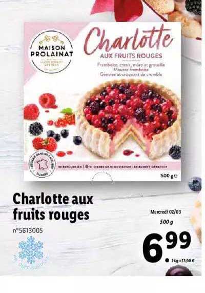 charlotte aux fruits rouges maison prolainat