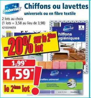 chiffons ou lavettes universels ou en fibre textile saubermax