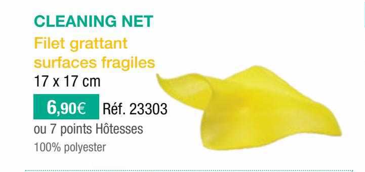 cleaning net filet grattant surfaces fragiles