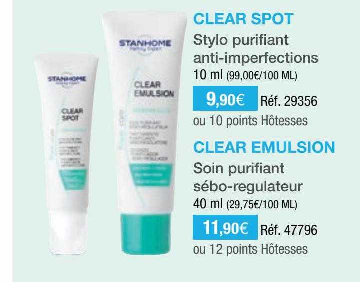 clear spot ou clear emulsion