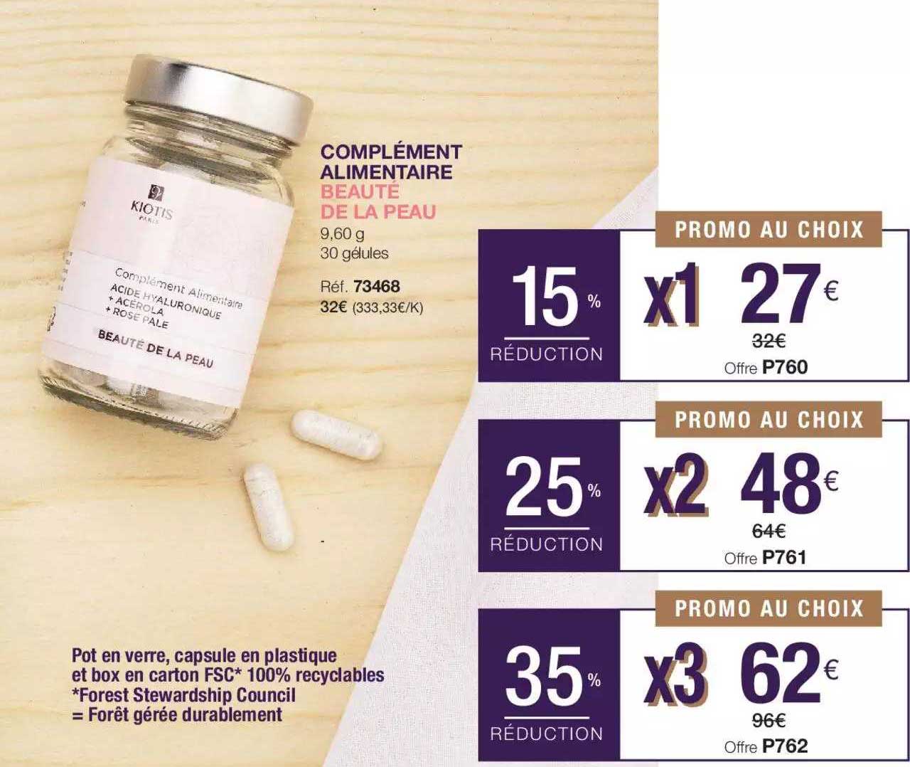 Complément Alimentaire Beauté De La Peau Kiotis