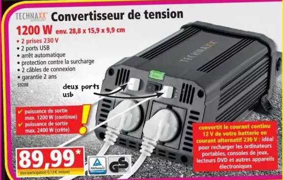 convertisseur de tension technaxx
