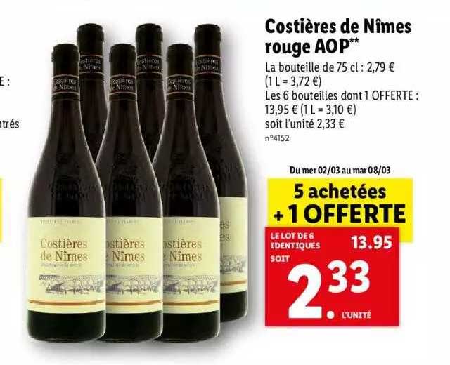 costières de nîmes rouge aop