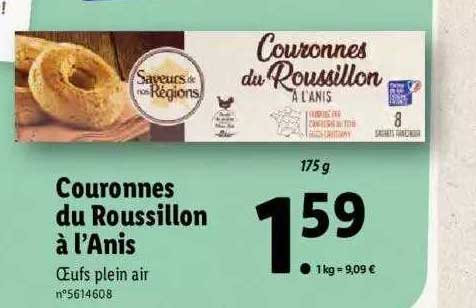 couronnes du roussillon à l'anis