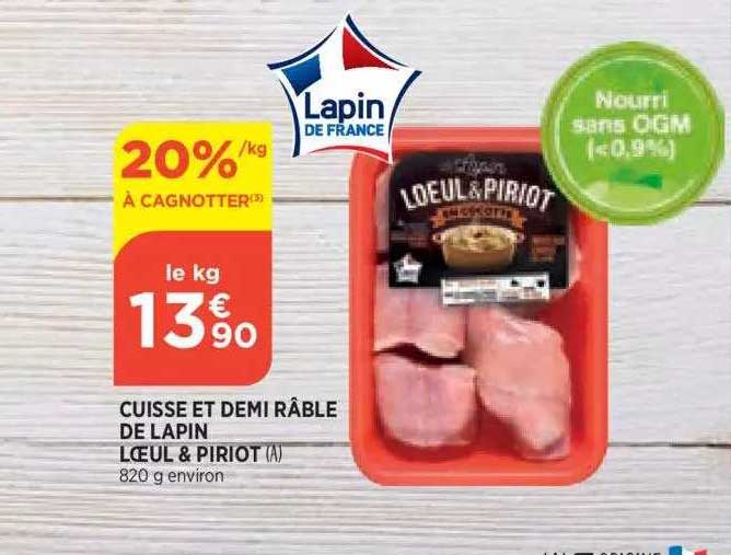 cuisse et demi râble de lapin loeul & piriot