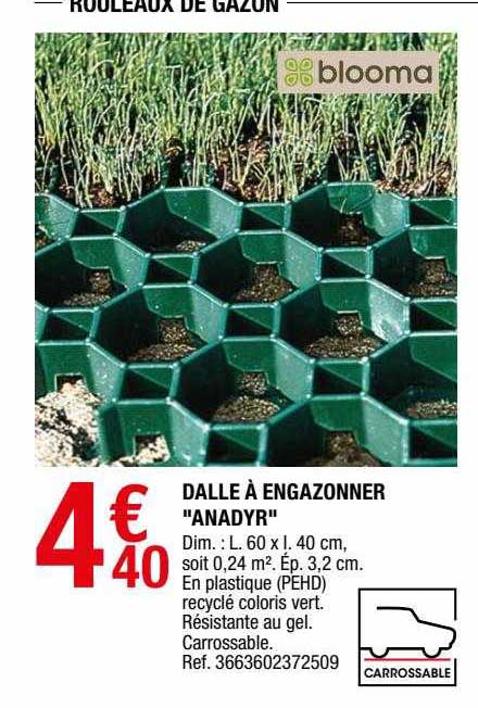 Dalle à Engazonner "anadyr"