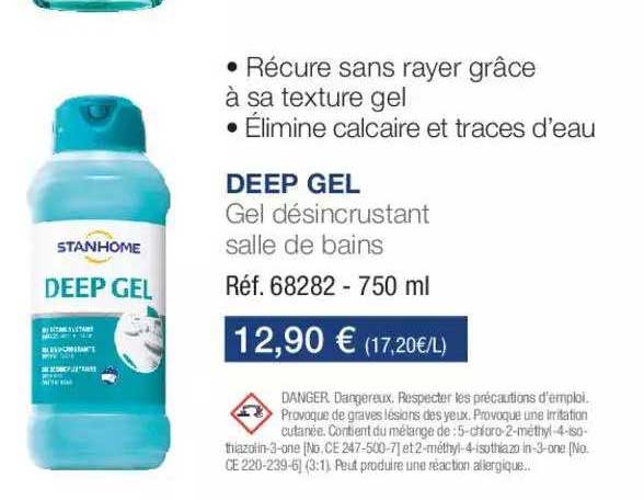 deep gel gel désincrustant salle de bains