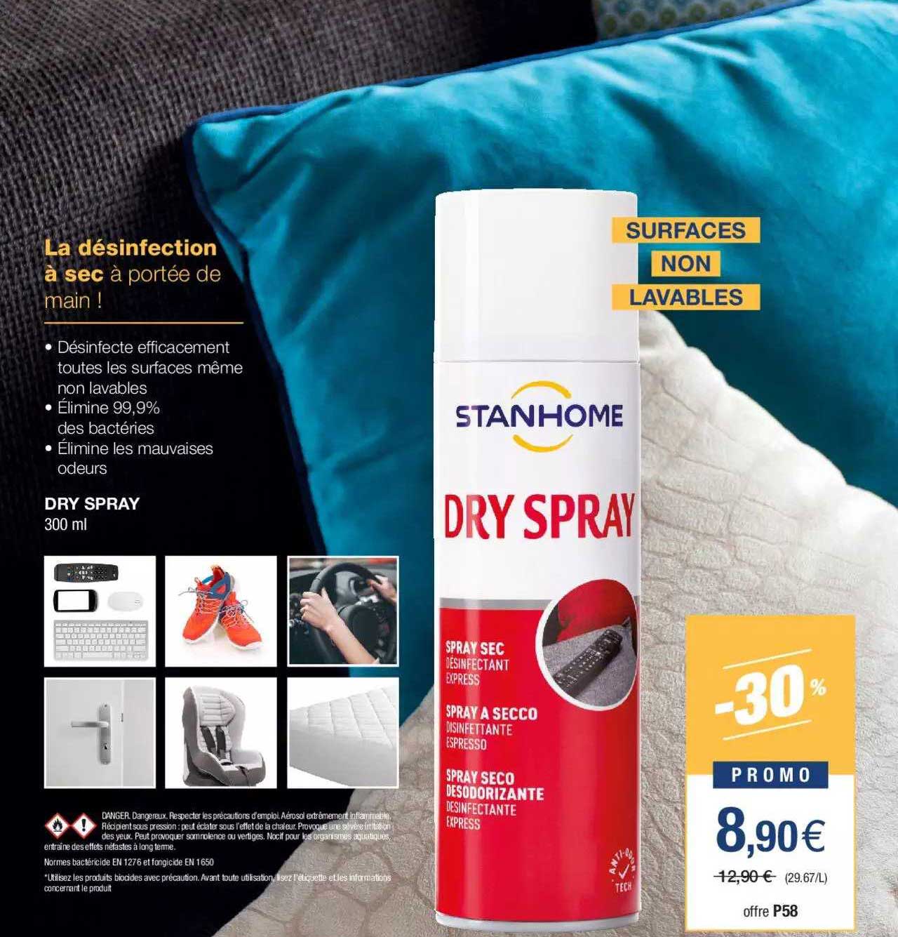 dry spray désinfection à sec