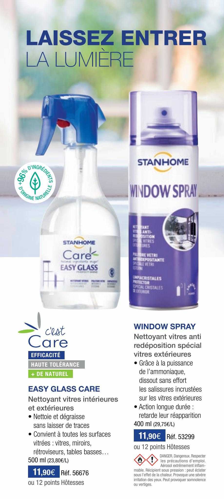 easy glass care ou window spray