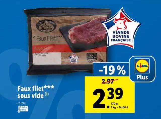 faux filet sous vide