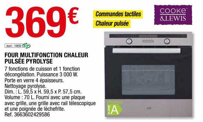 four multifonction chaleur pulsée pyrolyse cooke & lewis