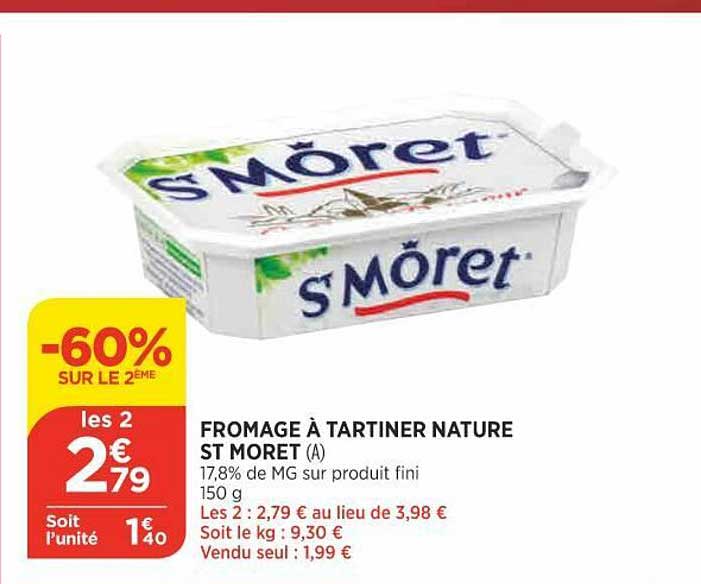 fromage à tartiner nature st môret