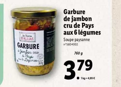 garbure de jambon cru de pays aux 6 légumes