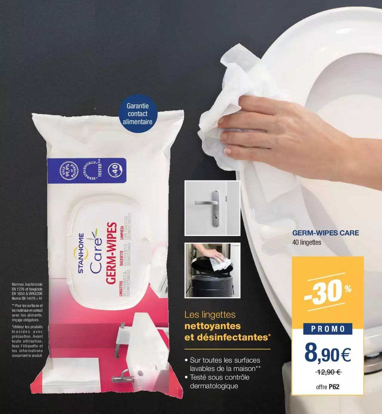 germ-wipes care lingettes nettoyantes et désinfectantes