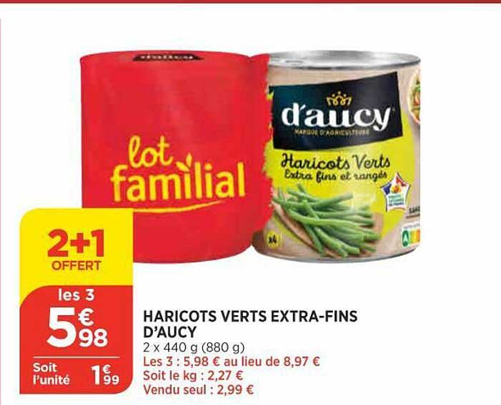 haricots verts extra-fins d'aucy