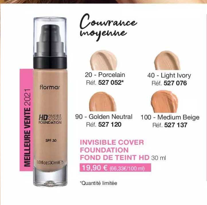 invisible cover foundation fond de teint hd