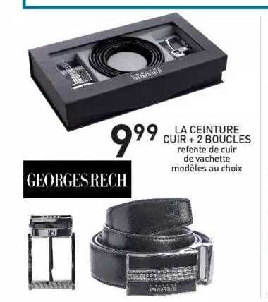 la ceinture cuir + 2 boucles georges rech