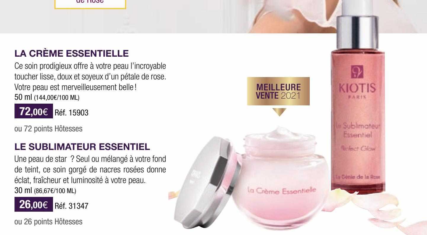 la crème essentielle ou le sublimateur essentiel