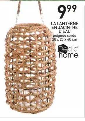 la lanterne en jacinthe d'eau declic' home