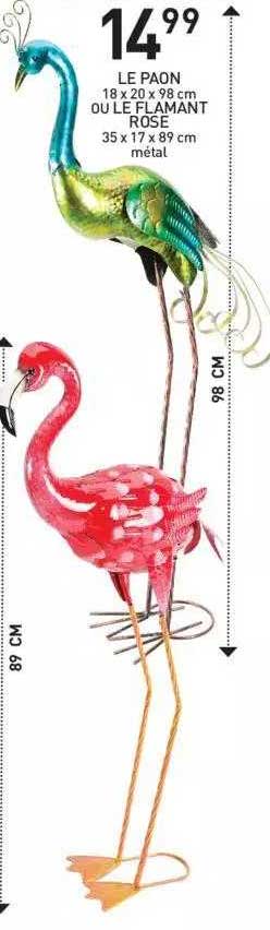 le paon ou le flamant rose