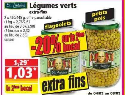 légumes verts st. antoine