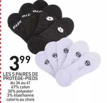 les 5 paires de protège-pieds