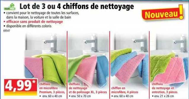 Lot De 3 Ou 4 Chiffons De Nettoyage