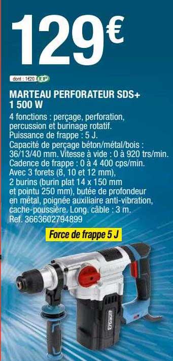 marteau perforateur sds+ 1500 w