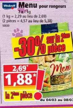 menu pour rongeurs vitakraft