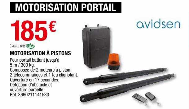 motorisation à pistons avidsen