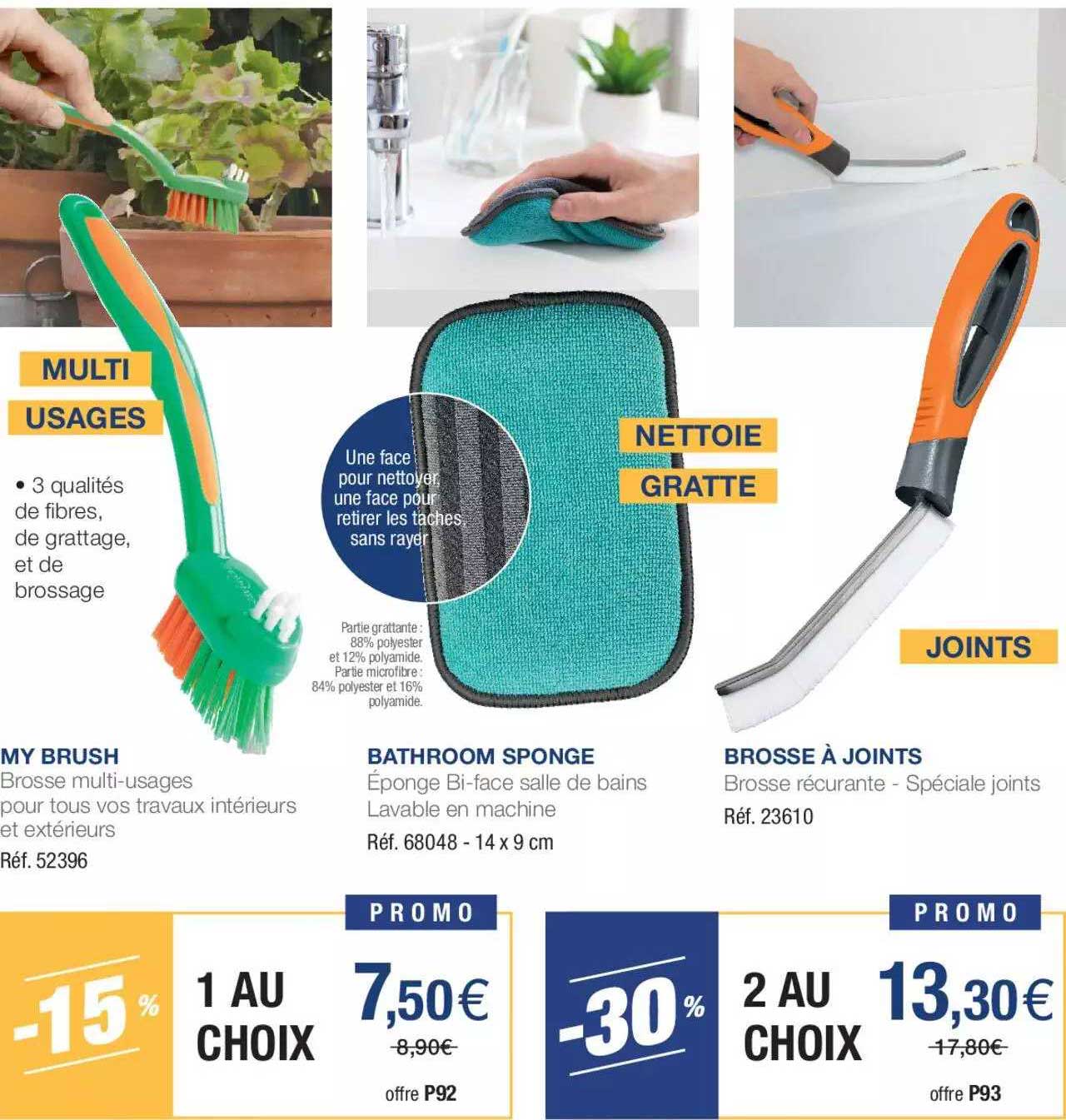 my brush, bathroom sponge ou brosse à joints