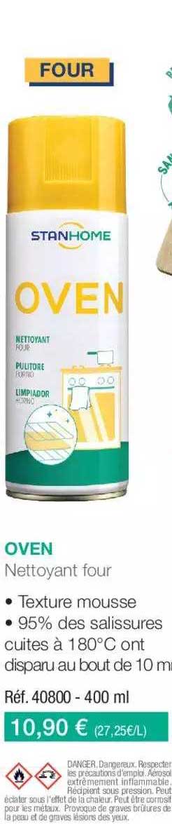 oven nettoyant four stanhome