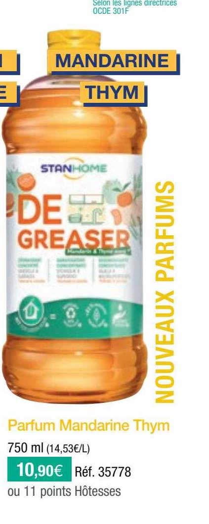 parfum mandarine thym stanhome de greaser