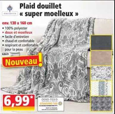 plaid douillet "super moelleux"