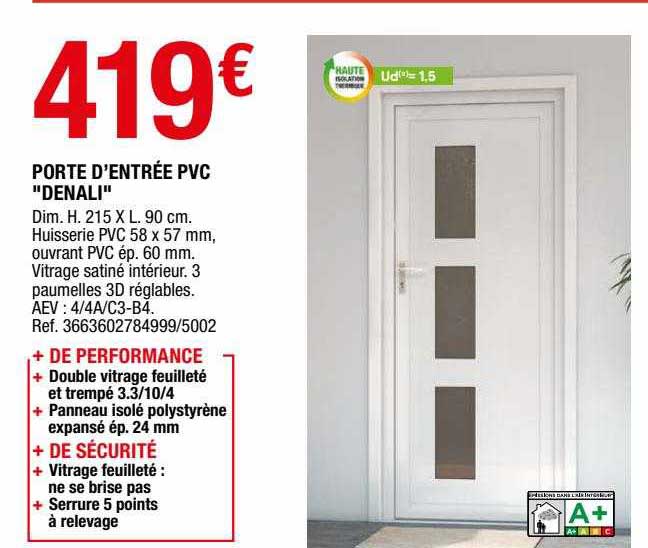 porte d'entrée pvc "denali"