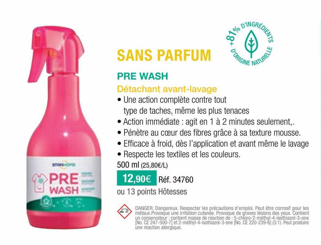 pre wash détachant avant-lavage