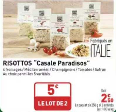 Risottos "casale Paradisos"