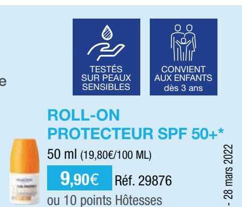 roll-on protecteur spf 50+