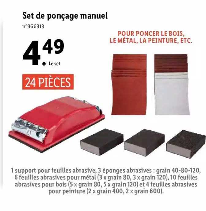set de ponçage manuel
